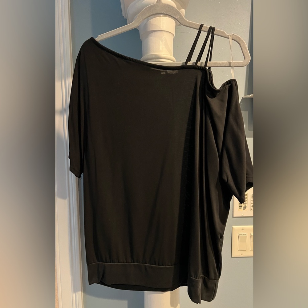 White Birch Black Off-Shoulder Blouse